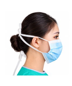 Face Mask Light Blue Tie-On